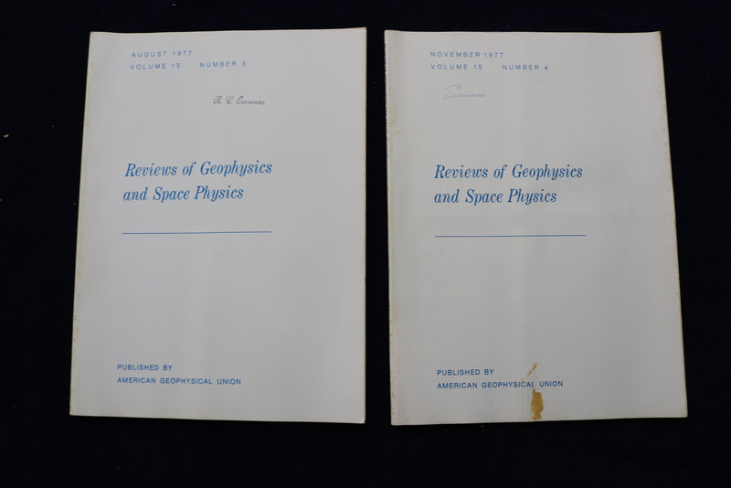 1974-1977 REVIEWS OF REOPHYSICS AND SPACE PHYSICS MAGAZINE - LOT OF 8 - O 3355