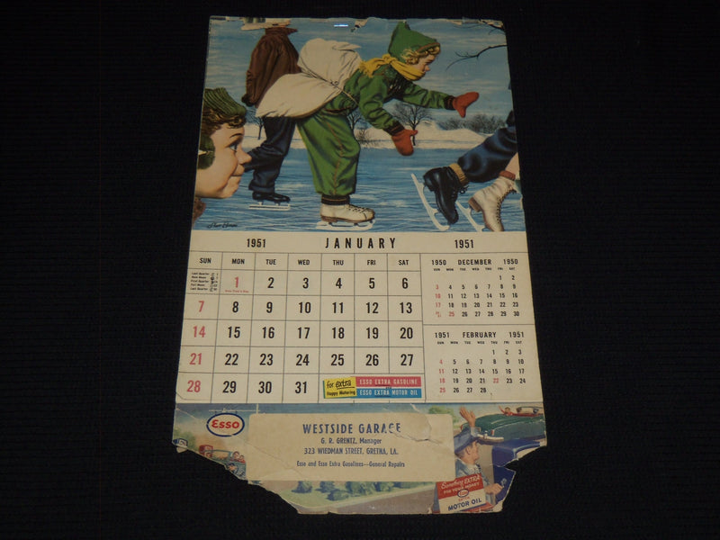1951 WESTSIDE GARAGE CALENDAR - GRETNA, LOS ANGELES - J 7270