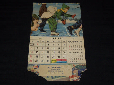 1951 WESTSIDE GARAGE CALENDAR - GRETNA, LOS ANGELES - J 7270