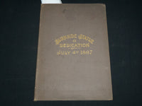 1887 JULY 4 AMBROSE E. BURNSIDE STATUE & DEDICATION HARDCOVER BOOK - KD 6480