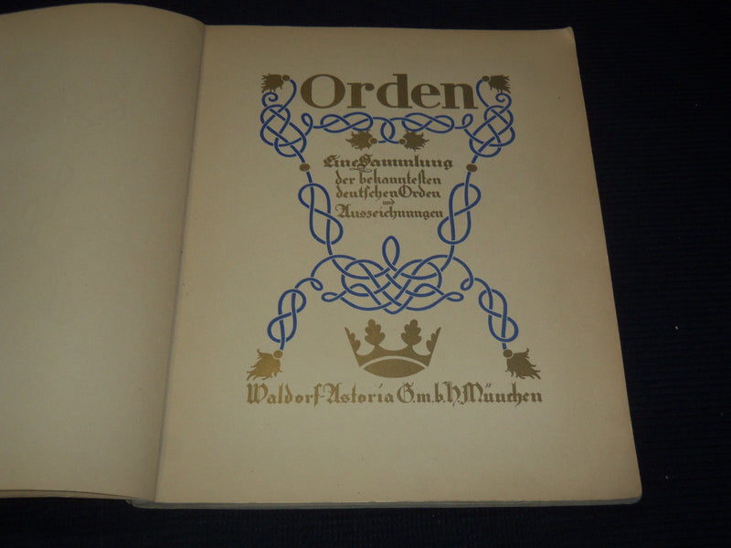 1920'S ORDEN - GERMAN MEDALS STAMP ALBUM BOOK - #262
