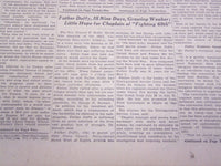 1932 JUNE 26 NEW YORK TIMES - FATHER DUFFY GROWING WEAKER, LITTLE HOPE - NT 4986
