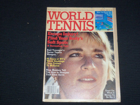 1982 MARCH WORLD TENNIS MAGAZINE - CHRIS EVERT COVER - ST 1004K
