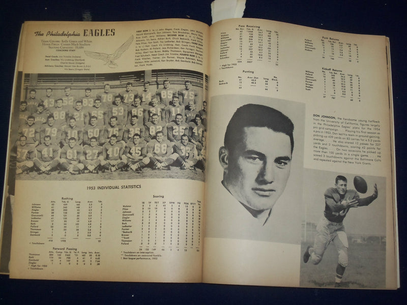1954 PRO-FOOTBALL OFFICAL NATIONAL FOOTBALL LEAGUE YEAR BOOK - B 6526