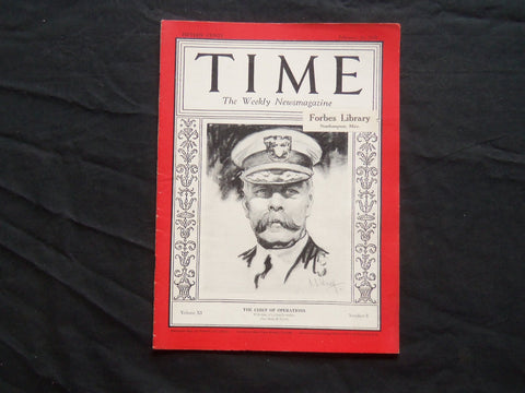 1928 FEBRUARY 20 TIME MAGAZINE - ADMIRAL CHARLES HUGHES - T 151