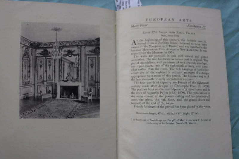 1928 DECORATIVE ARTS OF EUROPE AND AMERICA HANDBOOK - SOFTCOVER - K 2489