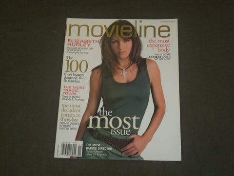 2002 NOVEMBER MOVIELINE MAGAZINE - ELIZABETH HURLEY COVER - B 1194