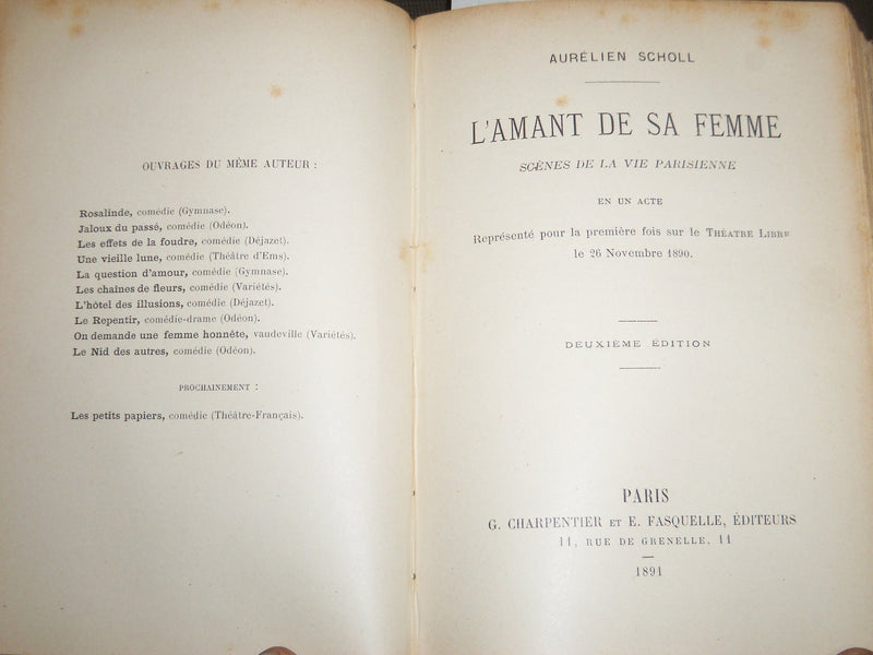PIECES DE THEATRE 4 FRENCH PLAYS - HARDCOVER VOLUME - LA HAINE - KD 3663