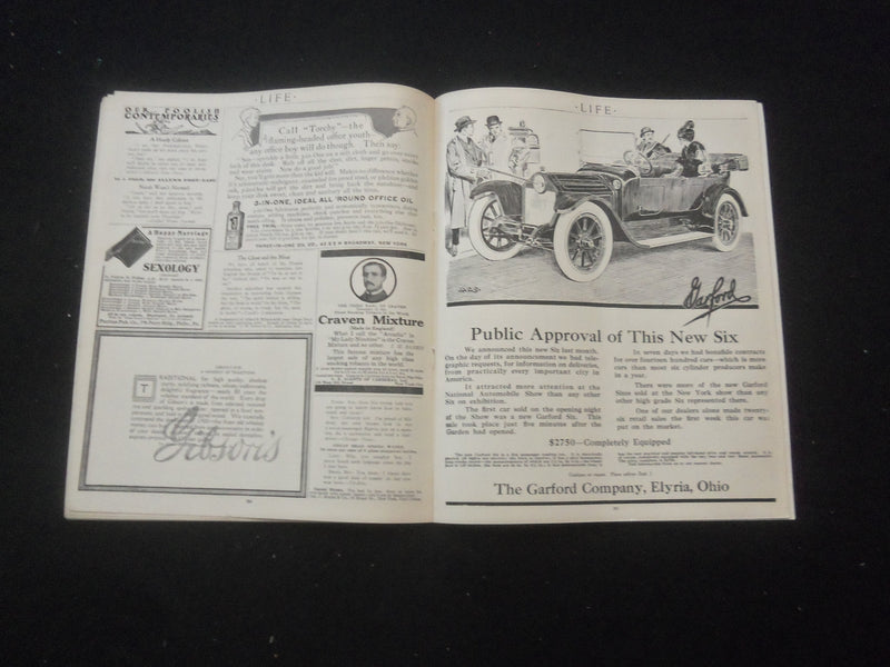 1913 FEBRUARY 20 LIFE MAGAZINE - HUSBANDETTE'S NUMBER - ANCIENT HISTORY - L 757F