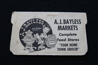 1960 A.J. BAYLESS MARKETS GOLDEN NEEDLES KIT - K 1934