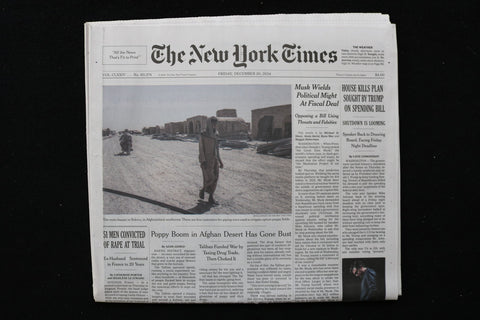 2024 DEC 20 NEW YORK TIMES - HOUSE KILLS PLAN SOUGHT BY TRUMP ON SPENDING BILL
