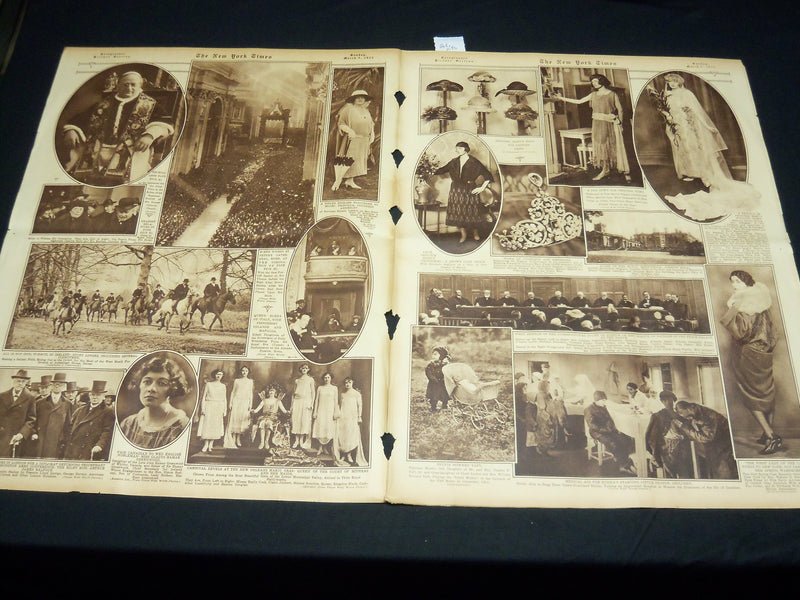 1922 MARCH 5 NEW YORK TIMES PICTURE SECTION NO. 4 & 5 - BABE RUTH - NT 8852