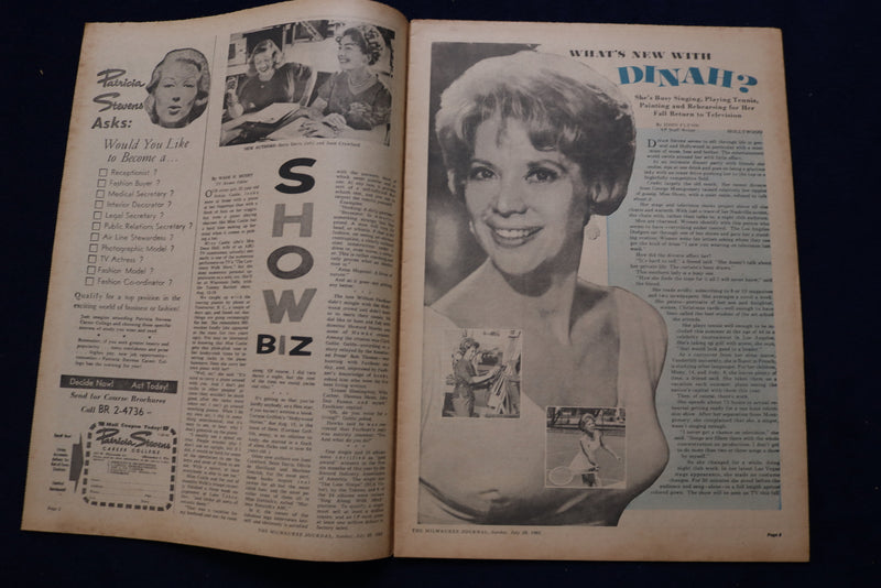 1962 JULY 29 TV SCREEN MAGAZINE - JOANN CASTLE COVER - E 23124