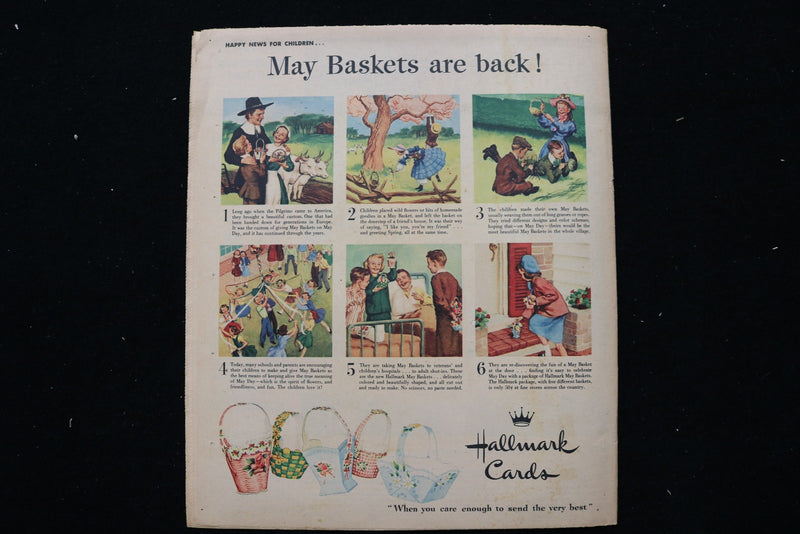 1952 APRIL 27 PARADE MAGAZINE - A TEDDY BEAR COMES TO LIFE COVER - E 25409