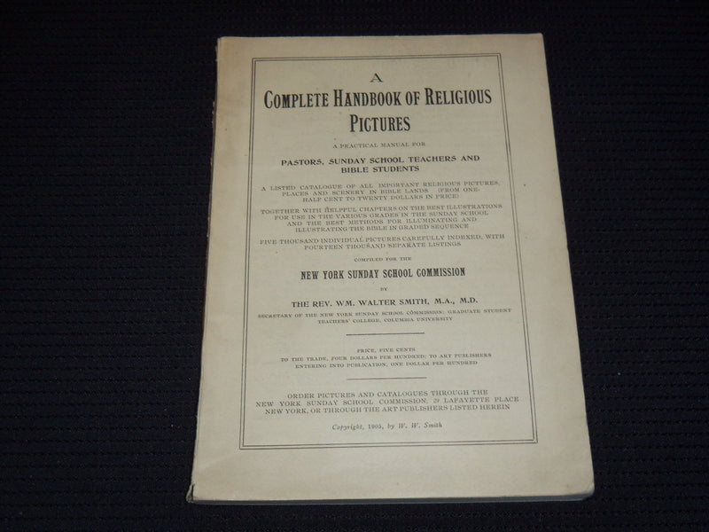 1905 A COMPLETE HANDBOOK OF RELIGIOUS PICTURES MANUAL - J 7983