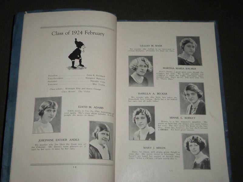 1924 READING HIGH SCHOOL FOR GIRLS YEARBOOK - PENNSYLVANIA - PHOTOS - YB 1431