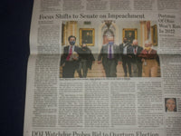 2021 JANUARY 26 THE WALL STREET JOURNAL - MOVE AHEAD FOR TRUMP'S 2ND IMPEACHMENT