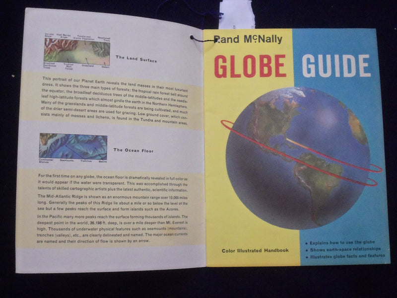 1964 RAND MCNALLY WORLD PORTRAIT GLOBE SOFTCOVER BOOK - J 9663