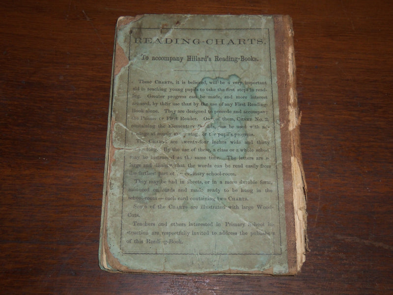 1875 HILLARD'S PRIMER OR FIRST READER BOOK BY G. HILLARD & CAMPBELL - K 2014