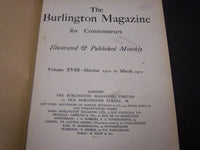 1910 OCTOBER-1911 MARCH THE BURLINGTON MAGAZINE BOUND VOLUME NO. 17 - R 712