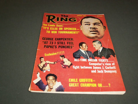 1968 JANUARY THE RING MAGAZINE - JOE LOUIS, EMILE GRIFFITH. AND MORE - SP 5296