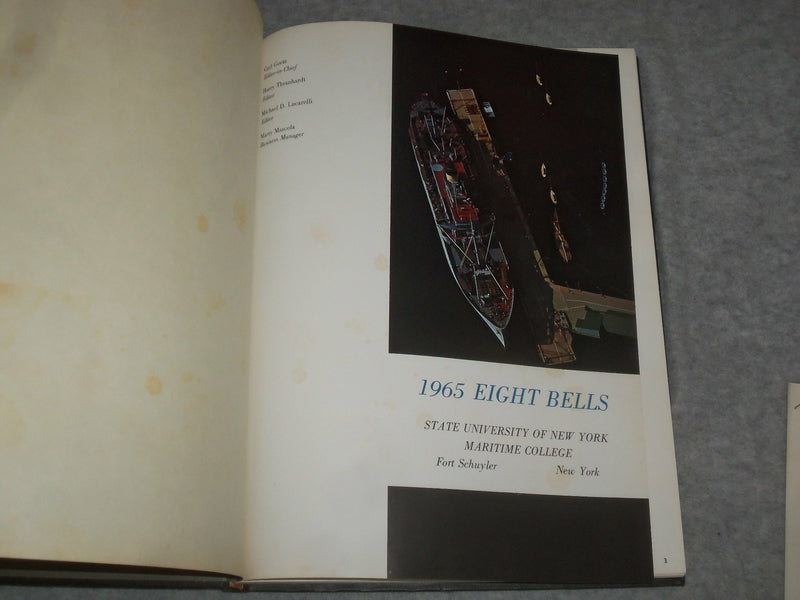1965 EIGHT BELLS SUNY MARITIME COLLEGE YEARBOOK - FORT SCHUYLER, NY - YB 2037