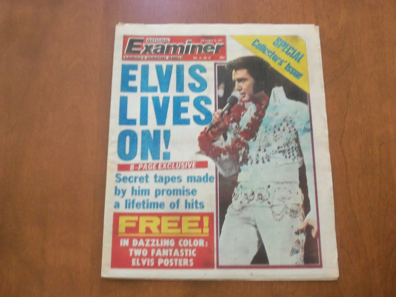 1977 SEPTEMBER 13 NATIONAL EXAMINER NEWSPAPER - ELVIS PRESLEY LIVES ON!- NP 4711