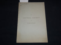1880 THE CENTRAL SOCIETY IN WORCESTER BOOKLET - HISTORICAL SKETCH - J 8810