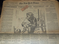 1920-1953 NEW YORK TIMES 100 NEEDIEST CASES SECTIONS LOT OF 67 DIFFERENT- NTL 61