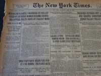 1926 APR 8 NEW YORK TIMES - MUSSOLINI SLIGHTLY WOUNDED BY BULLET - NT 5687