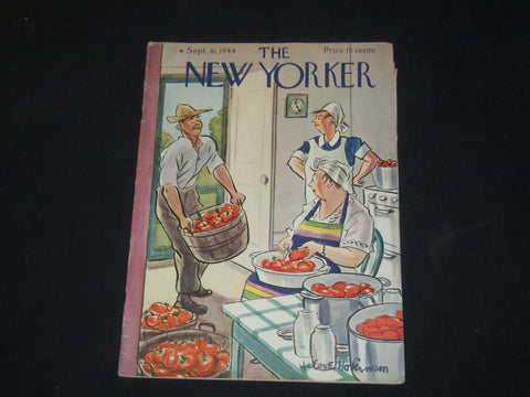 1944 SEPTEMBER 16 THE NEW YORKER MAGAZINE - ILLUSTRATED COVER - NY 103