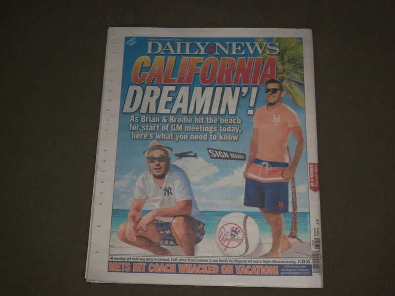 2018 NOVEMBER 6 NEW YORK DAILY NEWS - MIDTERM ELECTIONS DAY - YOUR CALL, AMERICA