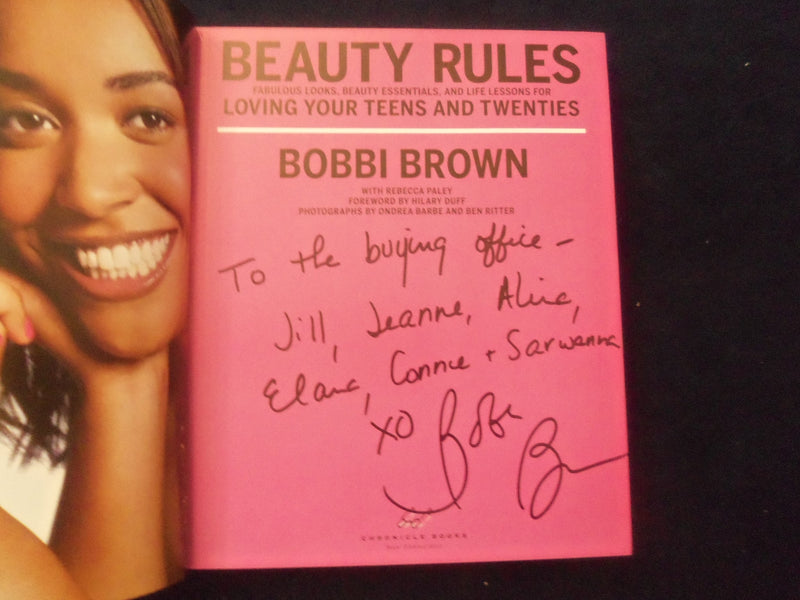 2010 BEAUTY RULES HARDCOVER BOOK - INSCRIBED BY BOBBI BROWN - KD 8565
