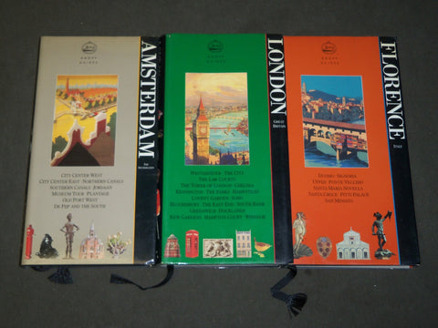 1993 KNOPF TRAVEL GUIDES LOT OF 3 - FLORENCE - LONDON - AMSTERDAM - KD 4290