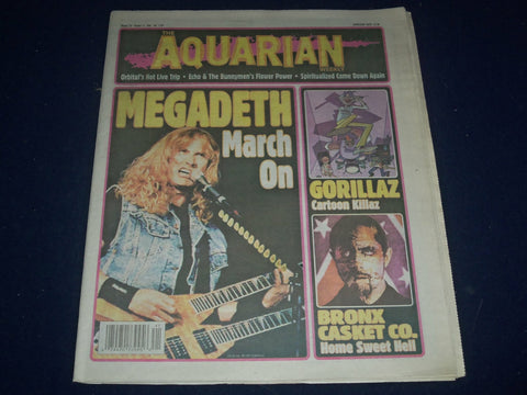 2001 OCTOBER 10-17 AQUARIAN WEEKLY NEWSPAPER - MEGADETH - GORILLAZ - J 1179
