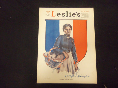 1918 DECEMBER 28 LESLIE'S WEEKLY MAGAZINE- PEACE FILLS THE MARKET BASKET-ST 2229
