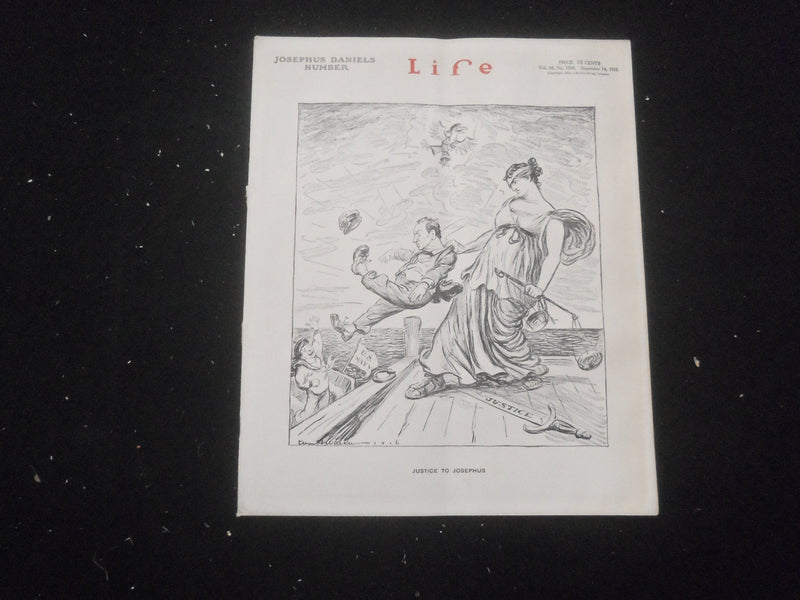 1916 SEPTEMBER 14 LIFE MAGAZINE - JOSEPHUS DANIELS NUMBER - L 763X