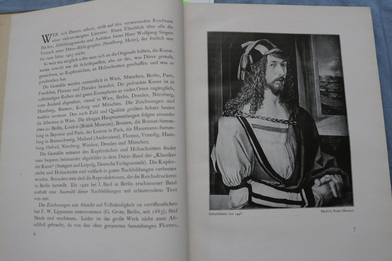 1921 ALBRECHT DURER HARDCOVER BOOK BY MAX J. FRIEDLANDER - GERMAN TEXT - KD 9491