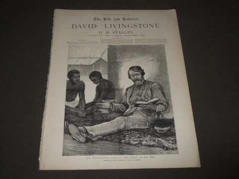 1874 APRIL 25 GRAPHIC SUPPLEMENT LIFE & LABOURS OF DAVID LIVINGSTONE - NP 2945