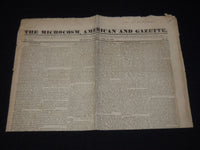 1833 APRIL 27 THE MICROCOSM AMERICAN & GAZETTE NEWSPAPER - PROVIDENCE - NP 3878U