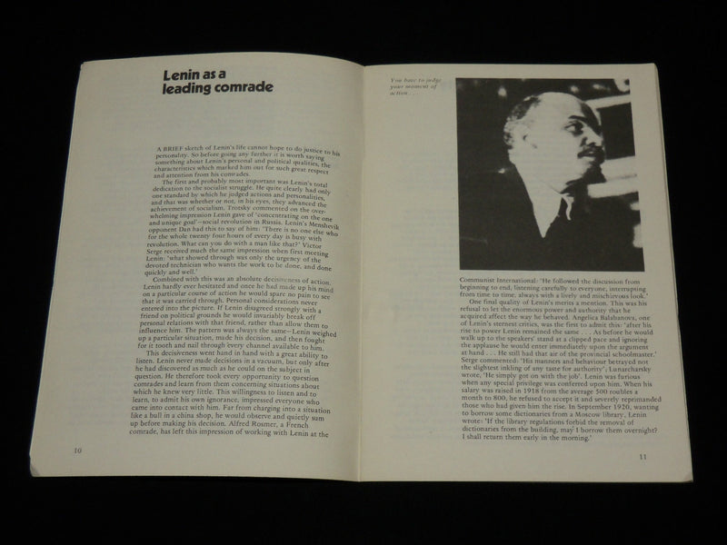 1974 THE POLITICS OF LENIN SOFTCOVER BOOK BY PAUL GINSBORG - J 6549