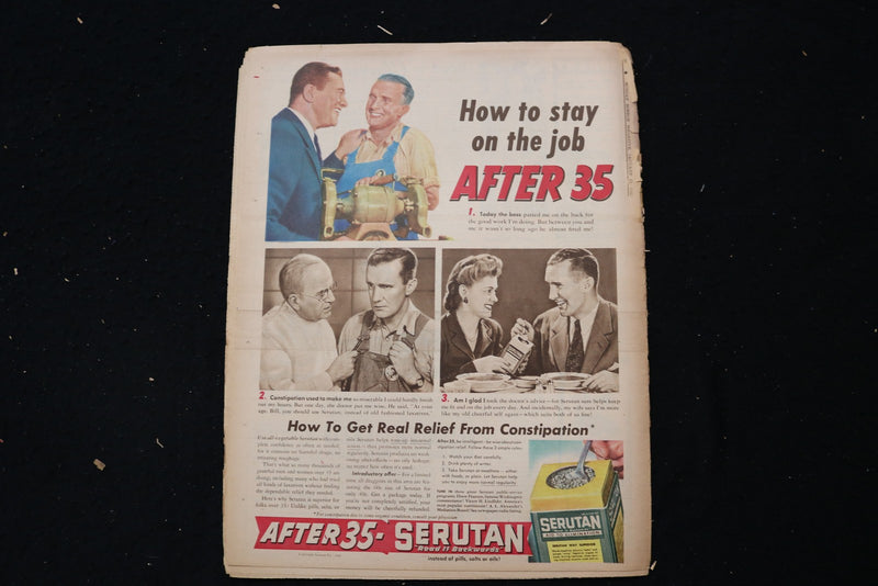 1945 JANUARY 14 NY SUNDAY MIRROR MAGAZINE - MERLE OBERON COVER - E 26182