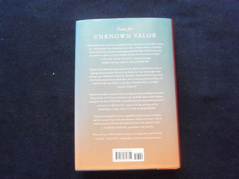 2020 UNKNOWN VALOR HARDCOVER BOOK - INSCRIBED BY MARTHA MACCALLUM - KD 8540