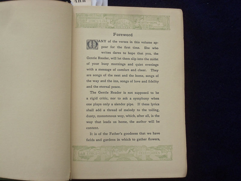 1901 LYRICS OF LOVE OF HEARTH & HOME HARDCOVER BOOK BY MARGARET SANGSTER-KD 8425