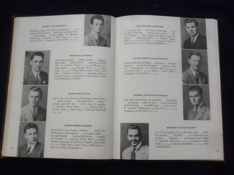 1944 THE TELELOG ST. BENEDICT'S PEPARATORY SCHOOL YEARBOOK - NEWARK, NJ- YB 3121