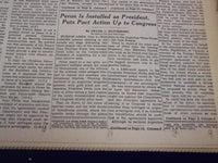 1946 JUNE 5 NEW YORK TIMES - PERON IS INSTALLED AS PRESIDENT - NT 2616