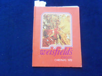 1972 WEISFIELD'S JEWELERS CHRISTMAS CATALOG - SEATTLE, WASHINGTON - J 9397