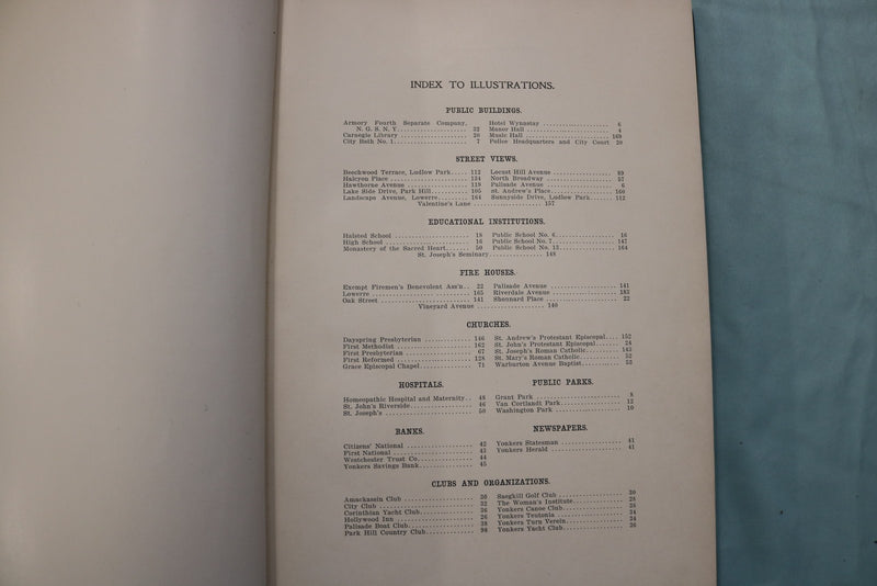1902 YONKERS ILLUSTRATED HARDCOVER BOOK - KD 9677