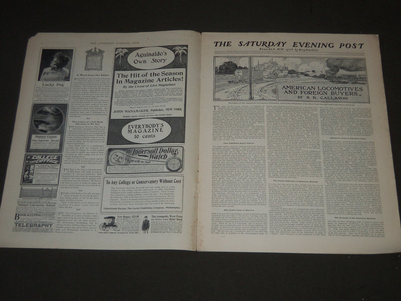 1901 JULY 27 THE SATURDAY EVENING POST MAGAZINE - ILLUSTRATED COVER - SP 542