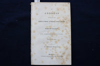1837 ADELPHIC UNION SOCIETY OF WILLIAMS COLLEGE ADDRESS SOFTCOVER BOOKLET- K 921